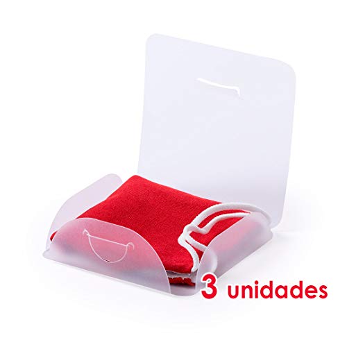 Porta Mascarillas Estampado con la Bandera de Catalunya. Funda para mascarilla de Polipropileno. Acabado traslúcido. Fácil de desinfectar después de Cada Uso. (Modelo 3)