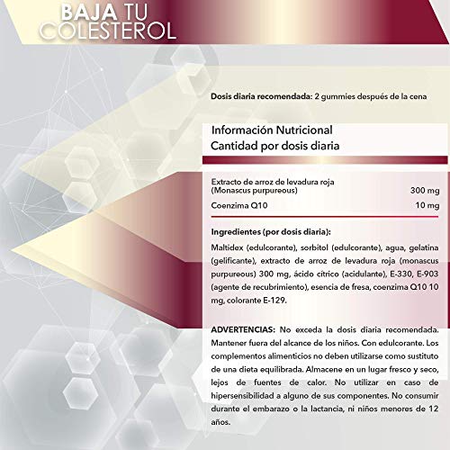 Potente tratamiento para el colesterol | Reduce y mantiene en niveles estables y sanos el colesterol | Levadura de Arroz Rojo, Coenzima Q10, Resveratrol, Mango Africano y Vitamina D | 60 cápsulas