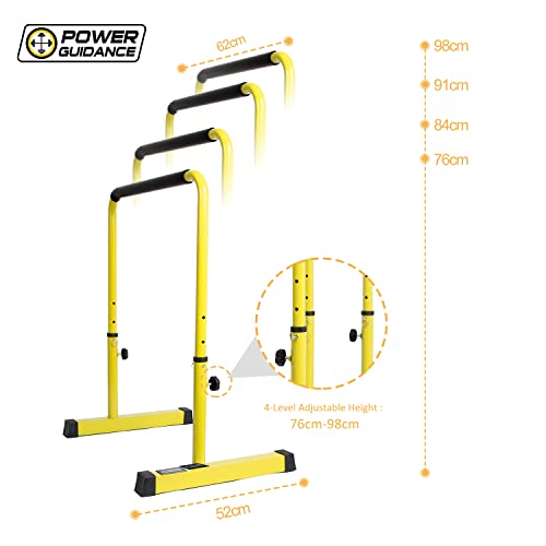 POWER GUIDANCE Barras Paralelas para Entrenamiento Ajustable para Calistenia, Gimnasia, Fitness