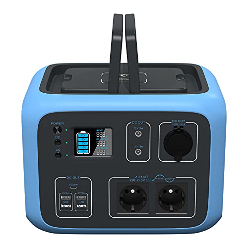 PowerOak Bluetti AC50S 500Wh Generador Solar Portátil con Inversor de 300W y Salidas AC/DC/USB, Generador Electrico Solar Power Station con Batería de Litio para Camping y Autocaravana