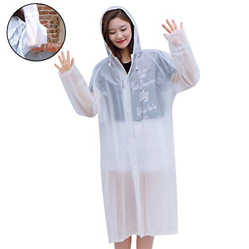 PreTYZOOM - Traje de protección impermeable, con capucha, traje de seguridad desechable para productos químicos en el laboratorio hospitalario al aire libre Blanco M