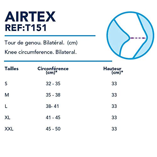 PRIM S.A. Airtex - Rodillera de media abierta, talla XL