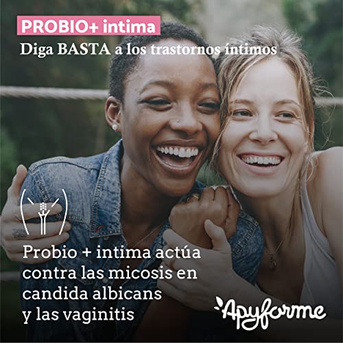 Probio+ Intima - Probióticos Mujer Flora íntima - Hasta 40 Mil Millones de UFC/día - 4 Cepas de Lactobacillus Reuteri, Rhamnosus Crispatus y Acidophilus - 100% Francés