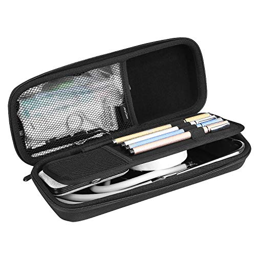 ProCase Estuche Goma EVA para Estetoscopio, Caja Foam Antichoques de Viaje para Fonendoscopio 3M Littmann/MDF/Riester/ADC, Almacenamiento con Bolsillo de Malla para Accesorios -Negro