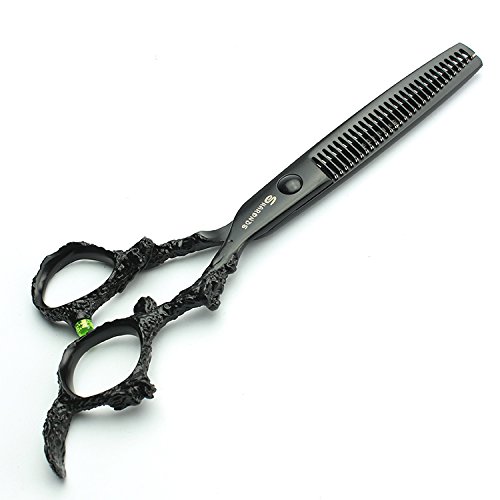 Profesional negro 6 pulgadas de alta dureza aguda 440c tijeras peluquería salón de corte de pelo herramientas especiales