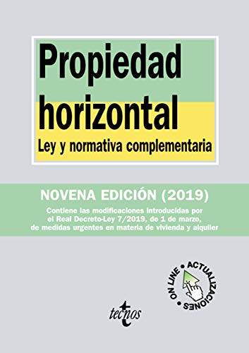 Propiedad horizontal: Ley y normativa complementaria. Novena edición (Derecho - Biblioteca de Textos Legales)