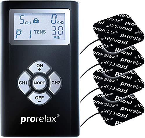 Prorelax 48903 - Duo"Blackline" Aparato de Masaje Ems + Tens, Estimulación Eléctrica