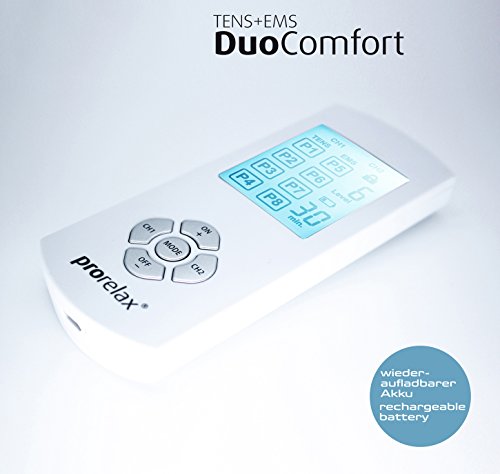 prorelax Tens+Ems Duo Comfort - Terapia natural para el dolor Crónico y para la construcción de Músculo