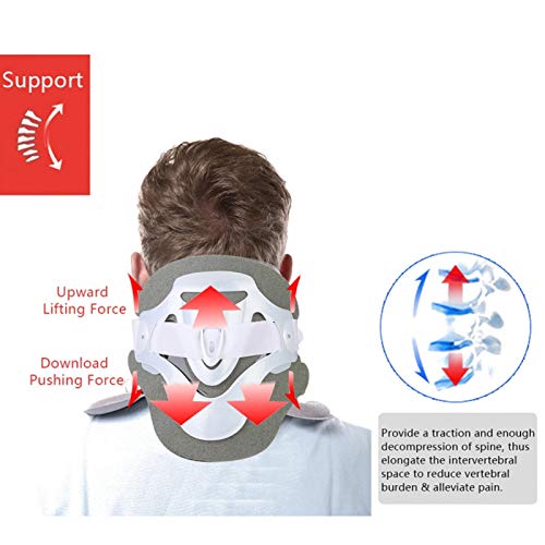 Protector de cuello Dispositivo de tracción cervical ajustable Herramienta de recuperación del cuidado del cuello para aliviar el dolor de cuello de vértebras