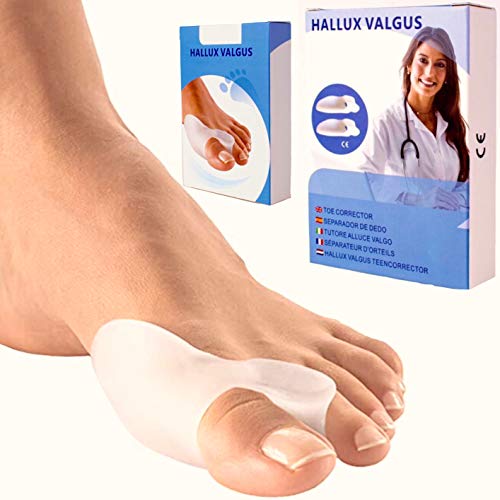 Protector de juanetes | corrector hallux valgus de gel | separador dedos | juanetes corrector nocturno y dia | corrector dedo de pies | almohadillas alivia dolor | top 2020 productos ortopédicos