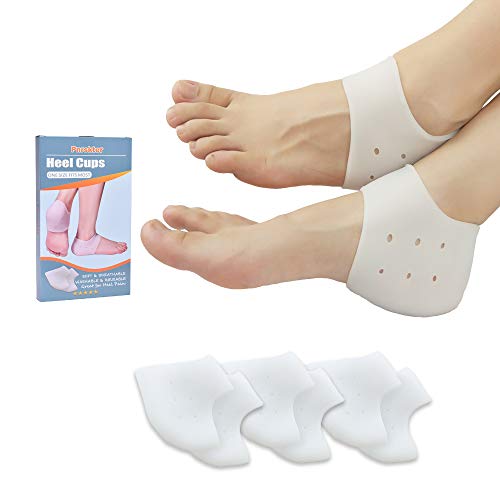 Protector de Talon, Talon Gel, Calcetin Talonera, Calcetines Silicona (3 Pares) Nuevo Material, Protector Talon Silicona, Para el Aquiles, Fascitis Plantar, Espolones Tacón, Alivia el Dolor de Talón