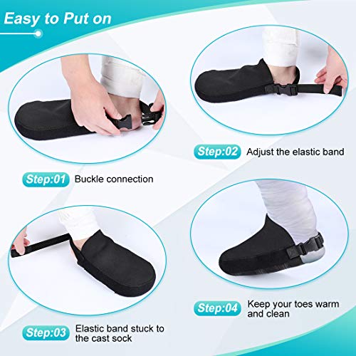 Protector Escayola Pie para Caminar, Protector de Escayola Impermeable, Funda de calcetín fundido Dedo del pie para Bañarse Mantenga Vendaje Fundido Seco, Calcetines