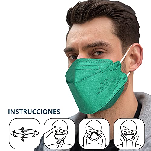 PROTECTOR P Mascarillas FFP2 NR Certificación CE 2163 Uso No Médico 3, 5, 10, 20, 50 o 100 pcs, filtración ≥ 95%, comoda ligera, Filtro Multicapa, Uso Personal, Mascarillas Facial Protección