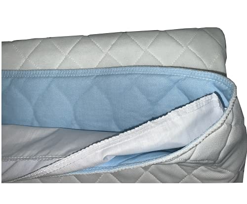 Protector travesero cama Super Absorbente 4,65 Litros m2 + 400 Lavados - Protector Colchón 5 Capas - Empapador Adultos Bebes y Niños - Protector Cama con Alas - Empapador Lavable 90 x 85