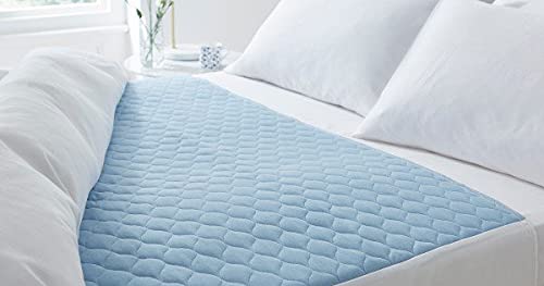 Protector travesero cama Super Absorbente 4,65 Litros m2 + 400 Lavados - Protector Colchón 5 Capas - Empapador Adultos Bebes y Niños - Protector Cama con Alas - Empapador Lavable 90 x 85