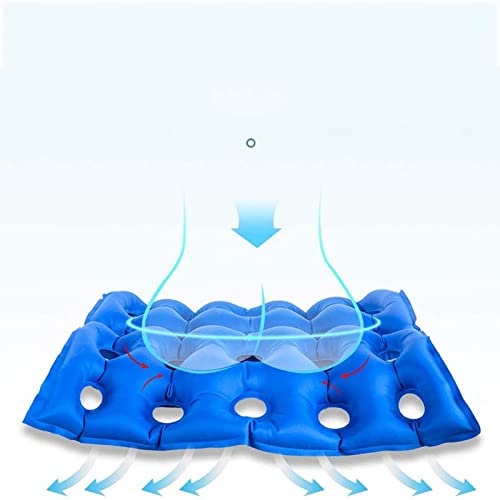 PRWERIF Sobrecolchón antiescaras, Inicio Cojín antiescaras Cojín para Silla de Ruedas Paciente Anciano Cirugía de Cadera Cojines inflables Transpirables