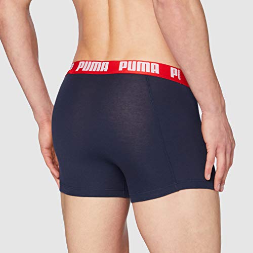 PUMA Basic Men's Boxers (5 Pack) Boxer Briefs, Azul, Rojo y Negro, L (Pack de 5) para Hombre