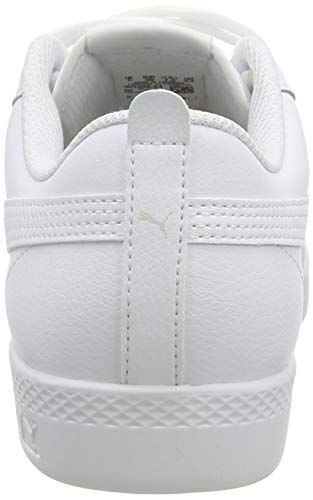 PUMA Smash Wns v2 L, Zapatillas Bajas, para Mujer, Blanco (Puma White-Puma White), 37.5 EU