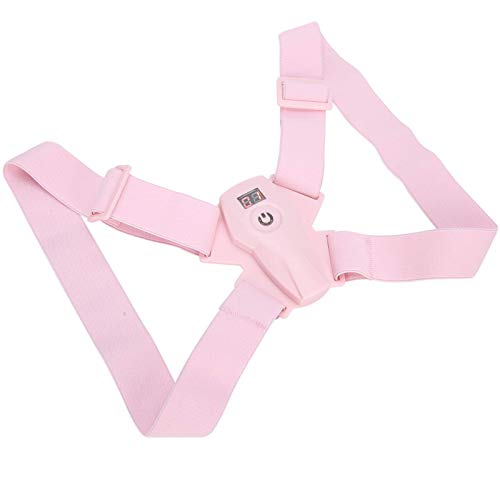 Pwshymi Corrector de Postura de Espalda Entrenador cómodo de corrección de Joroba para Uso doméstico(Pink)