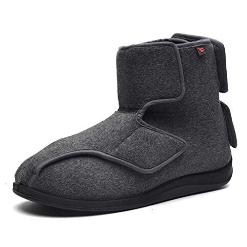 QFYD FDEYL Zapatos médicos para cirugía postoperatoria,Zapatos de Velcro ajustables-42_Gray, Zapatillas Ortopédica para ensanchar Ajustable