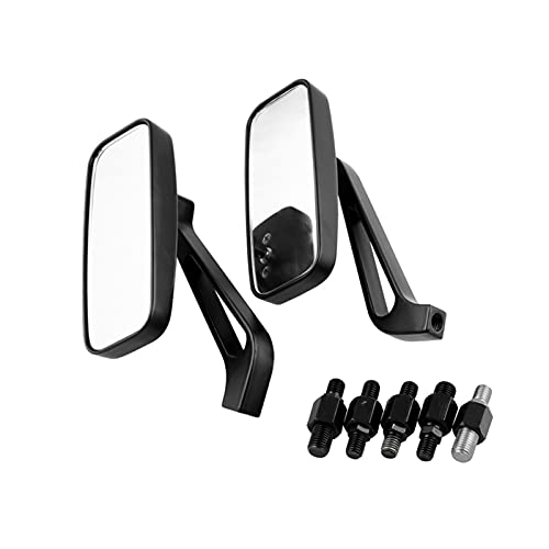 QIANGYU HONGYU Moto Universal Motorbike Scooter Retroview Espejo Vista Lateral Espejos Moto Ajuste for Yamaha Fit for Suzuki Fit for Kawasaki Fit for Victory Fit for Davidson (Color : 1 Pair)