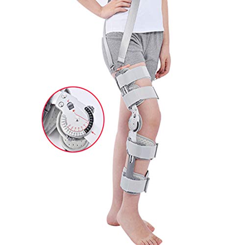 QNMM Rodillera ROM con Bisagras con Correa, Soporte Ajustable para Rótula Postoperatoria, para LCA/PCL, Ligamento Lesionado Y Fracturado, Tamaño Universal