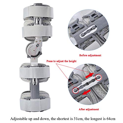 QNMM Rodillera ROM con Bisagras con Correa, Soporte Ajustable para Rótula Postoperatoria, para LCA/PCL, Ligamento Lesionado Y Fracturado, Tamaño Universal