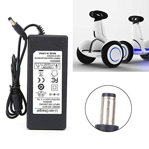 Qqmora Adaptador de Cargador portátil, para Scooter autoequilibrado(European Standard DC Interface)