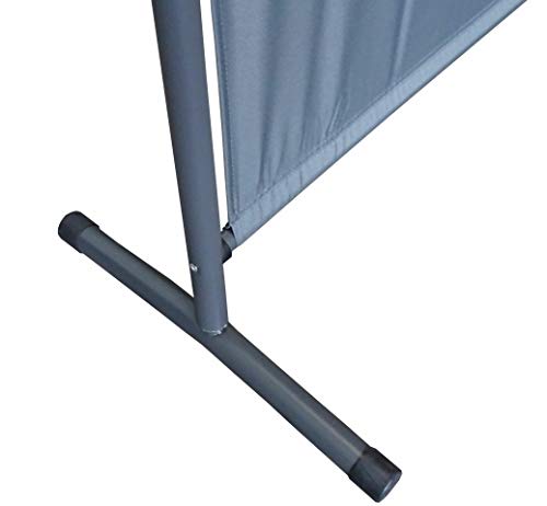 Quick-Star Tabique Móviles de una pieza 180 x 178 cm para el Jardín Balcón Casa Plegable Separadores de Ambiente Gris