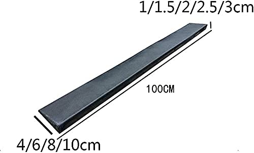 Rampa de acera de goma sólida de 1-3 cm de altura, rampa de acera de umbral para muelle de carga, vehículo, almacén, entrada, acera, silla de ruedas, robot de barrido (tamaño: 100x8x2cm (39,4x3,1x0,