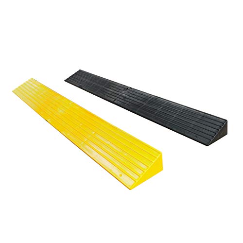 Rampas de Pasos de Subida de 5/7 Cm Longitud 100 Cm de Plástico Respetuoso Con El Medio Ambiente para Silla de Ruedas Umbral De Rampa, Puerta, Capacidad De Carga 2000 Kg, Rampa De Pendiente De Coche