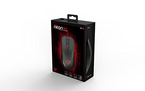 Raton Gaming Ozone Neon 3K - Características Avanzadas para Alto Rendimiento - Sensor Óptico - LED 6 Colores, Botones Programables, Negro