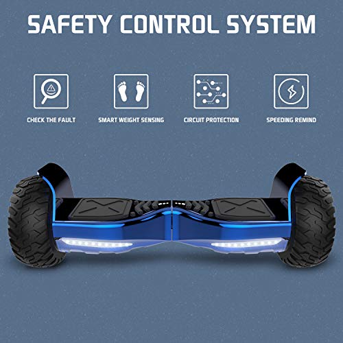 RCB Hoverboards Scooter Eléctrico de Auto-Equilibrio - Estándar de la UE - Off Road Patinete Eléctrico con App Control Todo Terreno Hummer de 8.5" con Bluetooth, Regalo para Adolescentes y Adultos