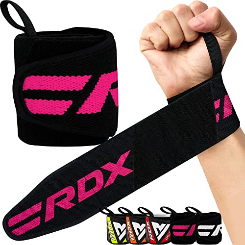 RDX Muñequeras Gym Powerlifting Correas de Levantamiento, Aprobado por IPL y USPA, Wrist Wraps Deportivas para Culturismo Musculación Gimnasio Calistenia Fitness Halterofilia Gimnástico Entrenamiento