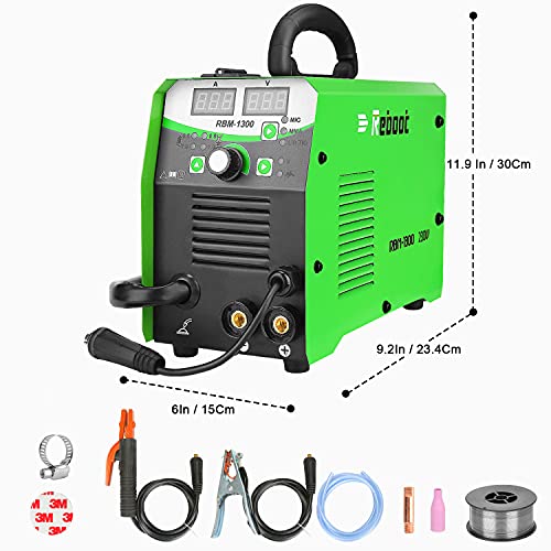 Reboot Soldadora MIG 130A 1kg 230V IGBT gas y sin gas MIG/ARC/Lift TIG 4 en 1 Núcleo de flujo/Alambre sólido Máquina de soldadura por inversor MMA MIG MAG