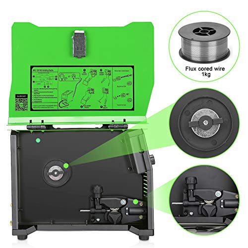 Reboot Soldadora MIG 130A 1kg 230V IGBT gas y sin gas MIG/ARC/Lift TIG 4 en 1 Núcleo de flujo/Alambre sólido Máquina de soldadura por inversor MMA MIG MAG