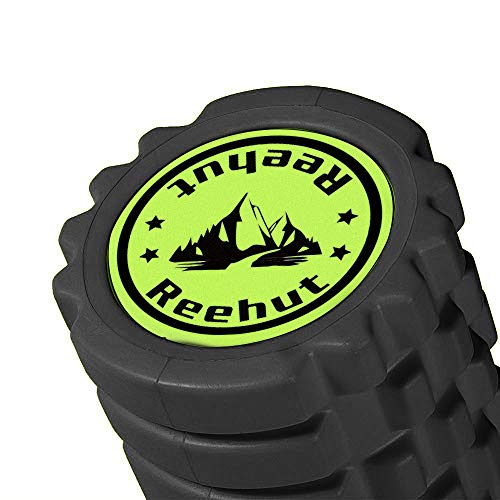 REEHUT Fitness Rodillo de Espuma 2-en-1 para Puntos Desencadenantes y Masaje para Músculos Dolorosos, Músculos Tensos + Rodillos Lisos para la Rehabilitación E-Book Gratis para Usuarios, 33 * 14cm