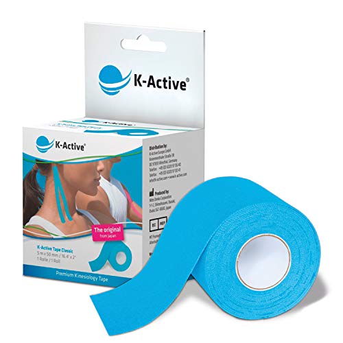 Rehab europa QA-00459/AZ - 1 rollo kinesiotape vendaje k-active azul 5cmx5m