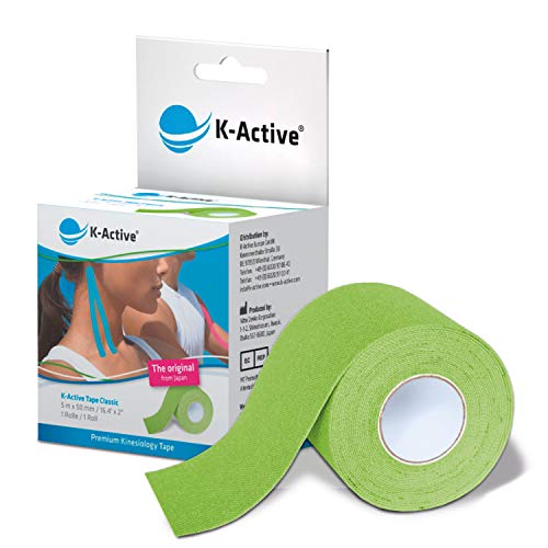 Rehab europa QA-00459/VD - 1 rollo kinesiotape vendaje k-active verde 5cmx5m