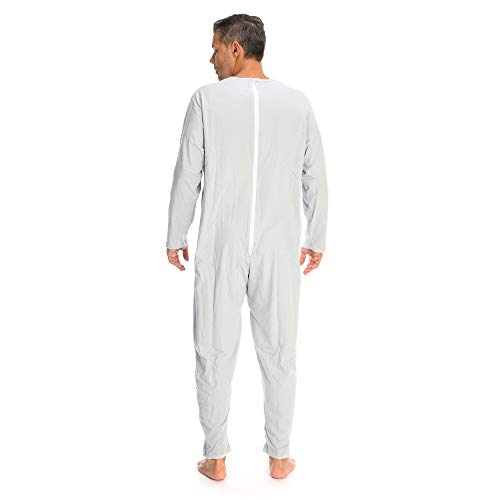 Rekordsan Pijama Antipañal Geriátrico Classic Hombre en Fresco Algodón con 1 Cremallera, Talla 2, Pack de 1