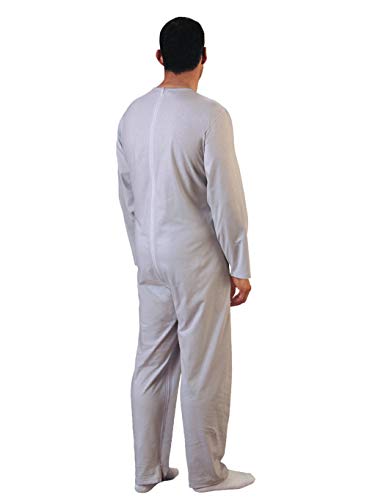 Rekordsan Pijama Antipañal Geriátrico Classic Hombre en Fresco Algodón con 1 Cremallera, Talla 2, Pack de 1