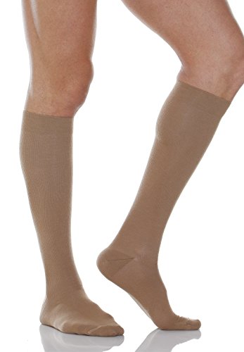 Relaxsan 820-new (Beige, Tg.5) Calcetines compresión graduada 18-22 mmHg algodón unisex hombre mujer