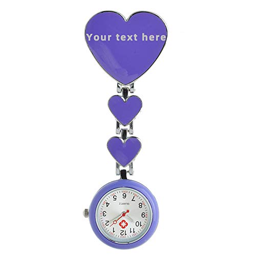 Reloj de Enfermera Personalizado con Forma de corazón, Reloj de Bolsillo con Pinza, Reloj de Bolsillo, Puntero Que Brilla en la Oscuridad para médicos Enfermeras paramédicos