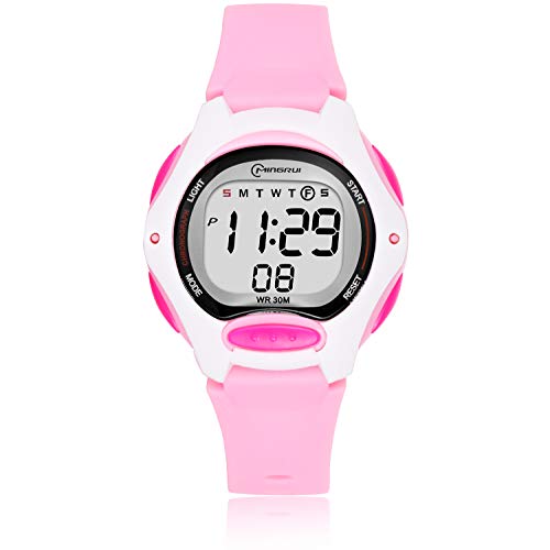 Reloj Digital para Niña Niño,Chicos Chicas Impermeabl Deportes al Aire Libre LED Multifuncionales Relojes de Pulsera con Alarma