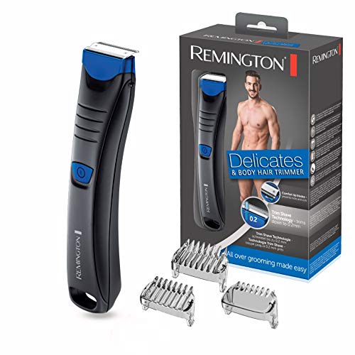 Remington BHT250 Delicates, Afeitadora Corporal Recargable, Negro