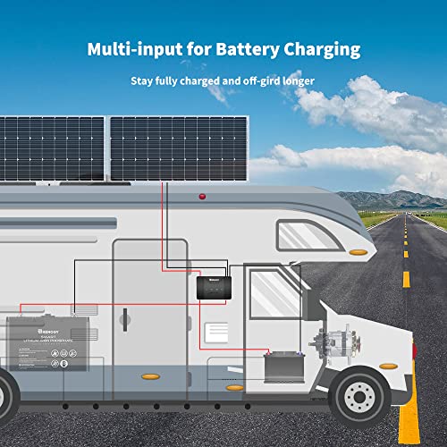 Renogy Cargador de Batería de Coche con MPPT 12V 50A DC a DC para Batería AGM, de Gel, Inundada y de Litio