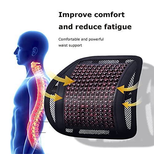 Respaldo para silla de oficina, cojín ergonómico para asiento de coche, apoyo lumbar rectificado, cojín elástico que alivia el dolor de espalda, adecuado para el hogar, la oficina y el coche