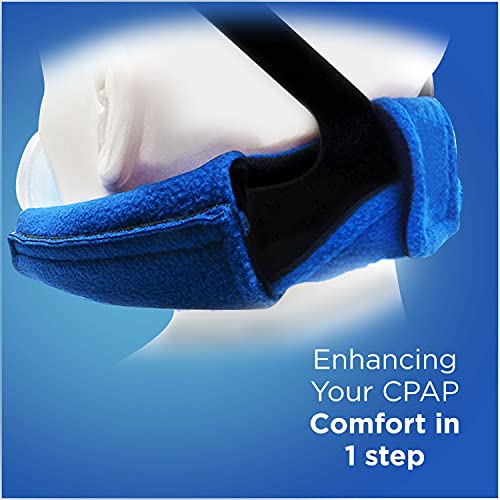 RespLabs CPAP cuello Pad - Paquete de 2, reutilizable Comfort Fleece con 4 cubiertas CPAP Correa - Incluye 2 toallitas de viaje CPAP y libro electrónico CPAP Comfort Hacks.