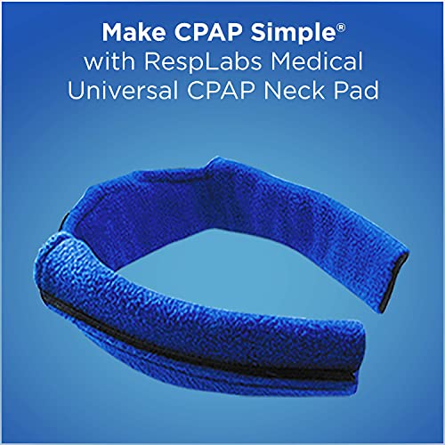 RespLabs CPAP cuello Pad - Paquete de 2, reutilizable Comfort Fleece con 4 cubiertas CPAP Correa - Incluye 2 toallitas de viaje CPAP y libro electrónico CPAP Comfort Hacks.