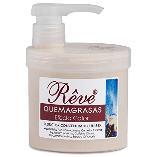 REVE Quemagrasas Efecto Calor - Gel de crema reafirmante adelgazante anticelulítica potente reductora de abdomen, caderas y glúteos para hombre y mujer de 500 ml.